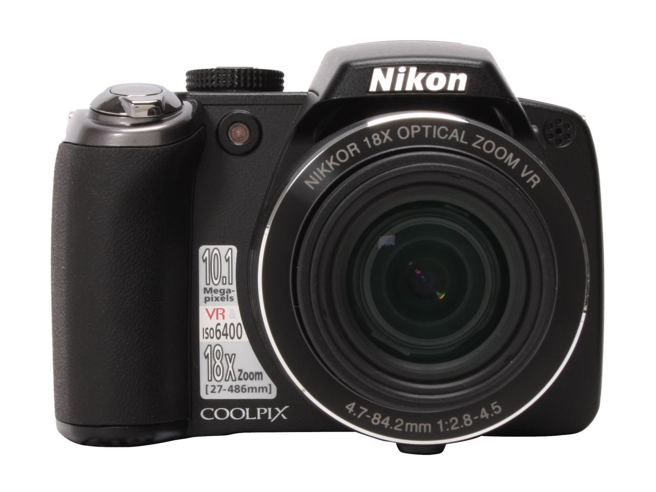 Nikon Coolpix P80 Black 101 Mp 27mm Wide Angle Digital Camera 