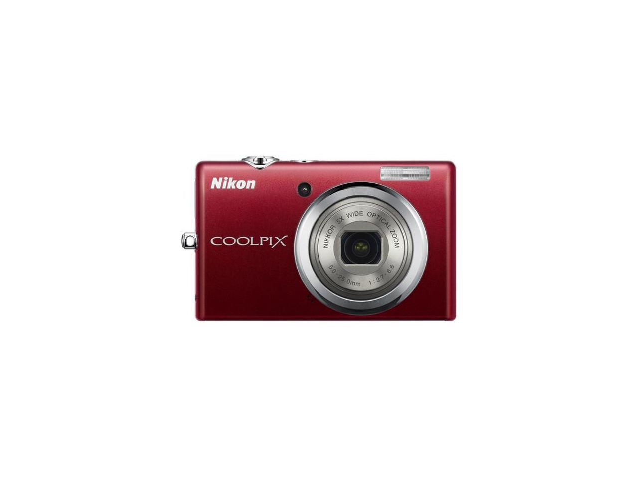 Nikon COOLPIX S570 Red 12.0 MP 28mm Wide Angle Digital Camera