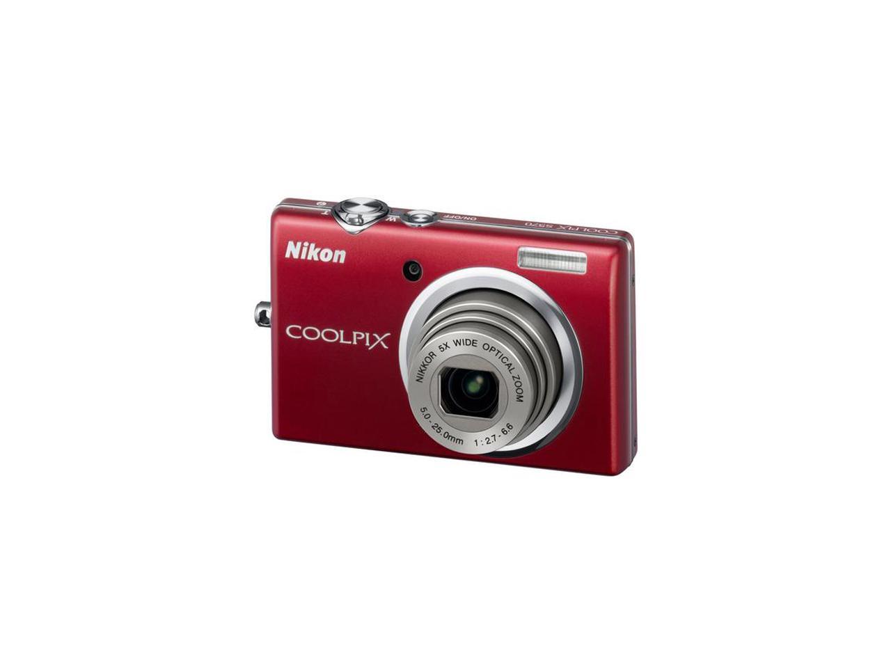 Nikon COOLPIX S570 Red 12.0 MP 28mm Wide Angle Digital Camera