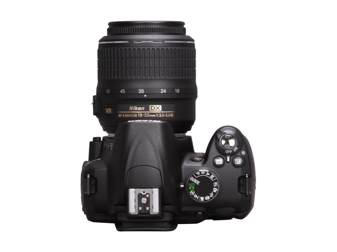 Nikon D3000 Black Digital SLR Camera w/ 3x 1855mm ZoomNIKKOR VR Lens