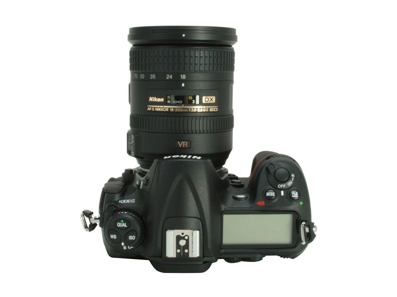 Nikon D300S Black DX Format Digital SLR Camera w/ AFS NIKKOR 18200mm