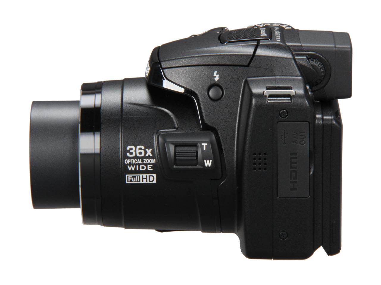 Nikon COOLPIX P500 Black 12.1 MP Wide Angle Digital Camera - Newegg.com