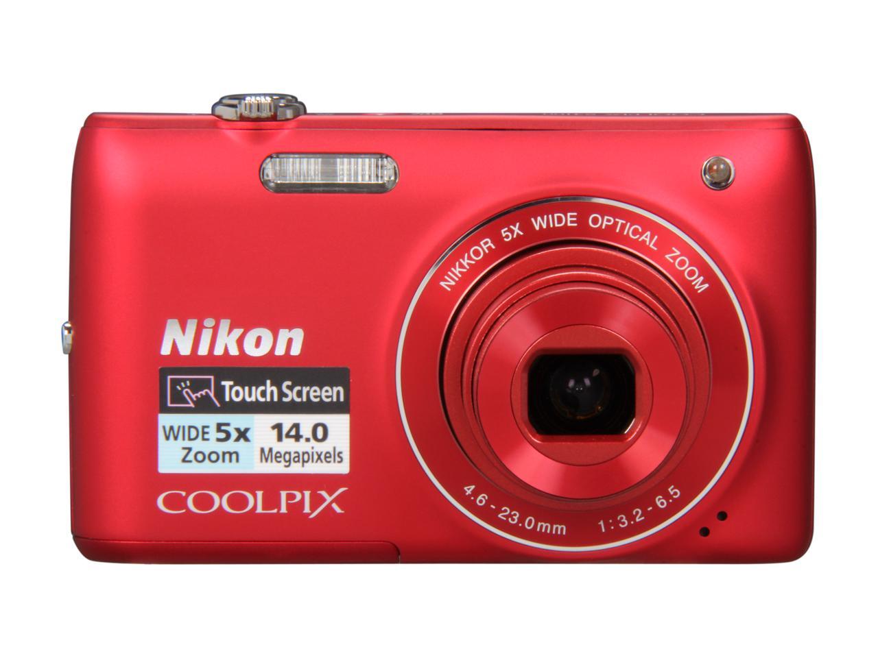 Nikon COOLPIX S4100 Red 14.0 MP 26mm Wide Angle Digital Camera