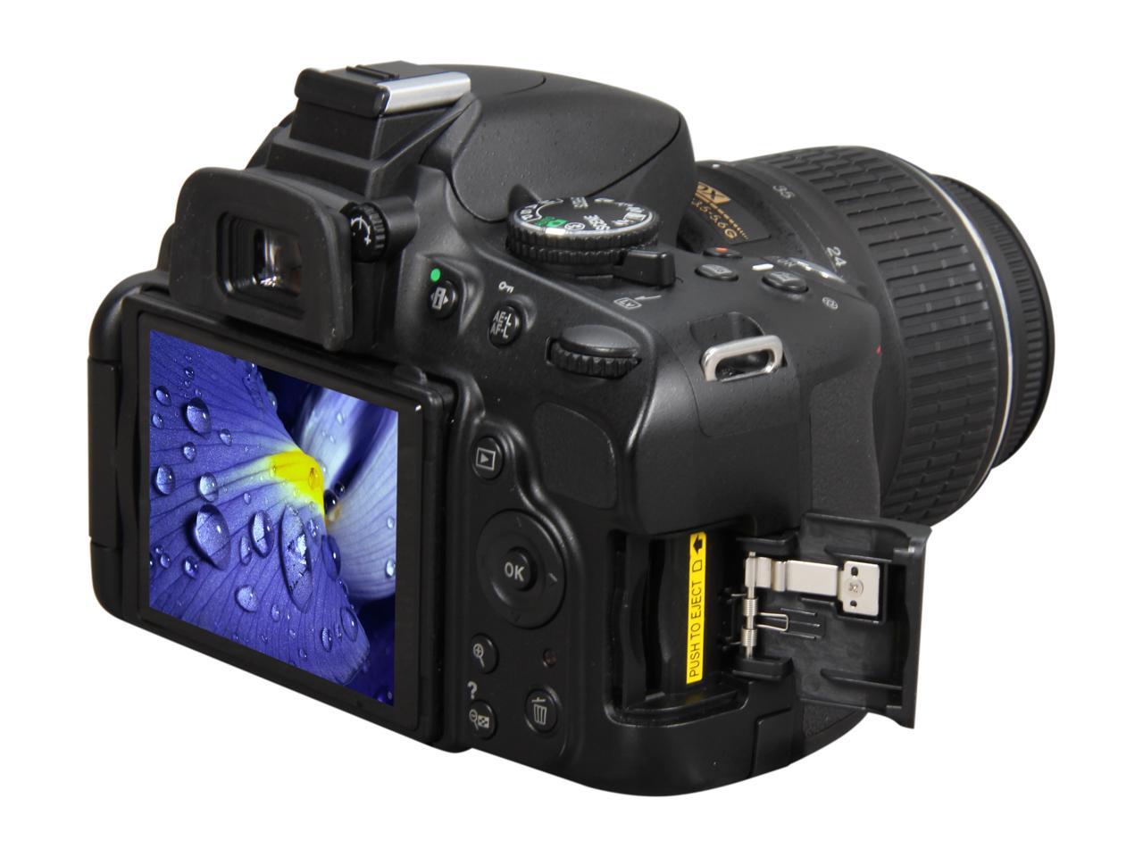 Refurbished Nikon D5100 Black DSLR Camera w/AFS 1855mm VR Lens