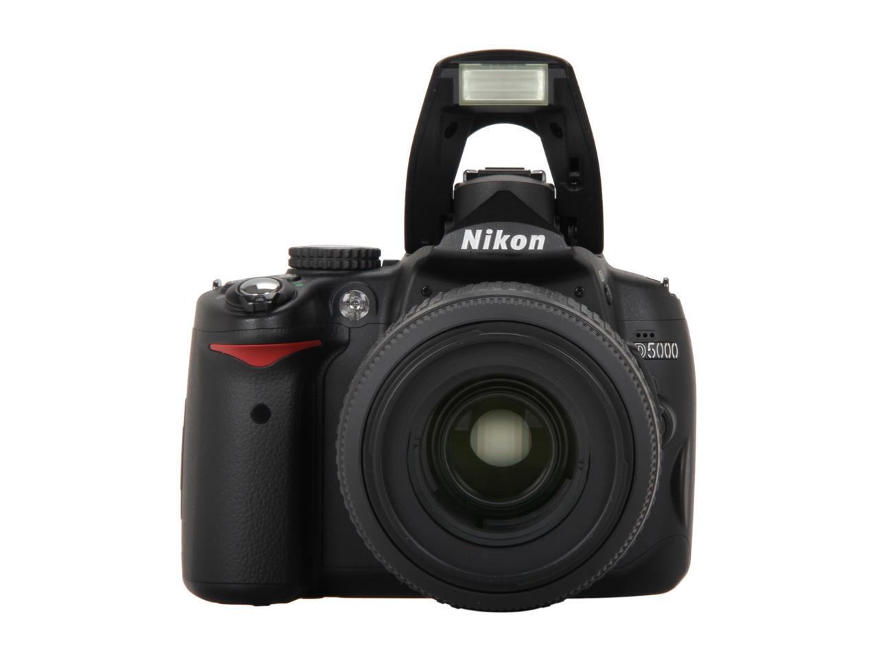 Refurbished Nikon D5000 Black Digital SLR Camera w/AFS DX NIKKOR 55