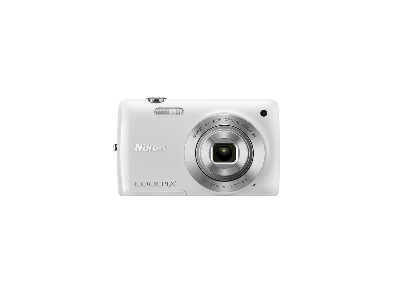 Nikon Coolpix S4300 White 16 MP 26mm Wide Angle Digital Camera