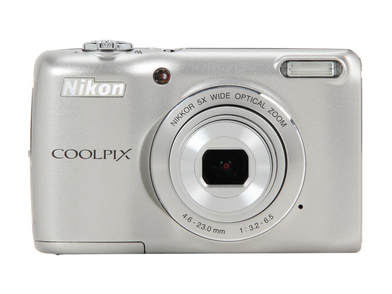 Nikon Coolpix L26 Silver 16.1 MP Wide Angle Digital Camera