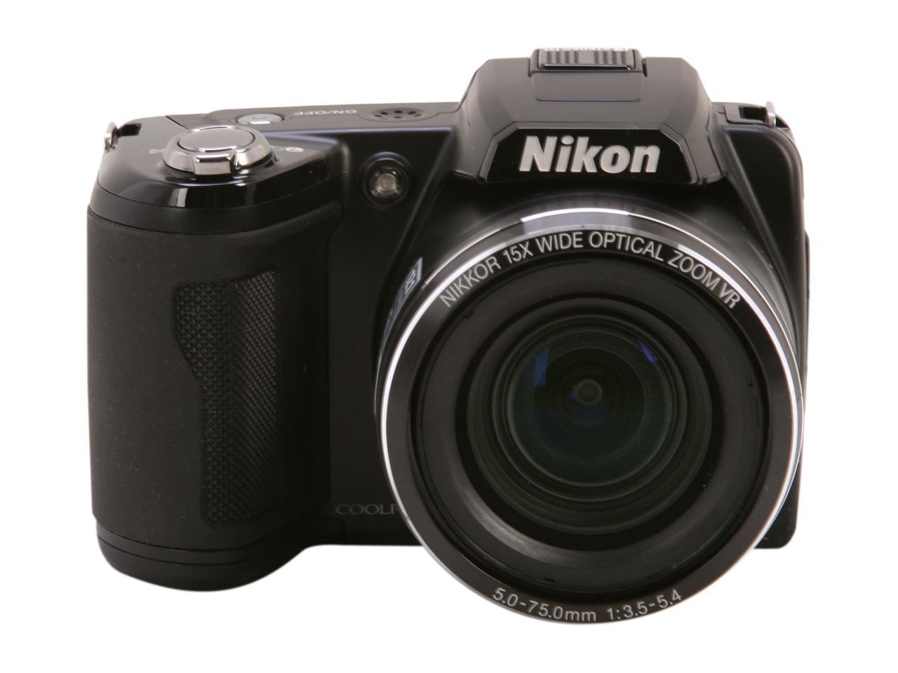 Refurbished: Nikon Coolpix L110 Matte Black 12.1 Mp 28mm Wide Angle 