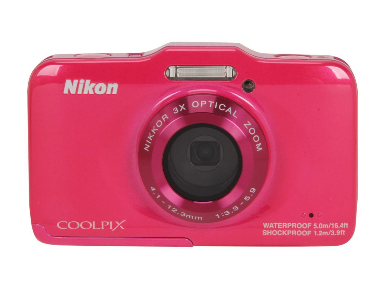 Nikon COOLPIX S31 Pink 10.1 MP Waterproof Shockproof Digital Camera