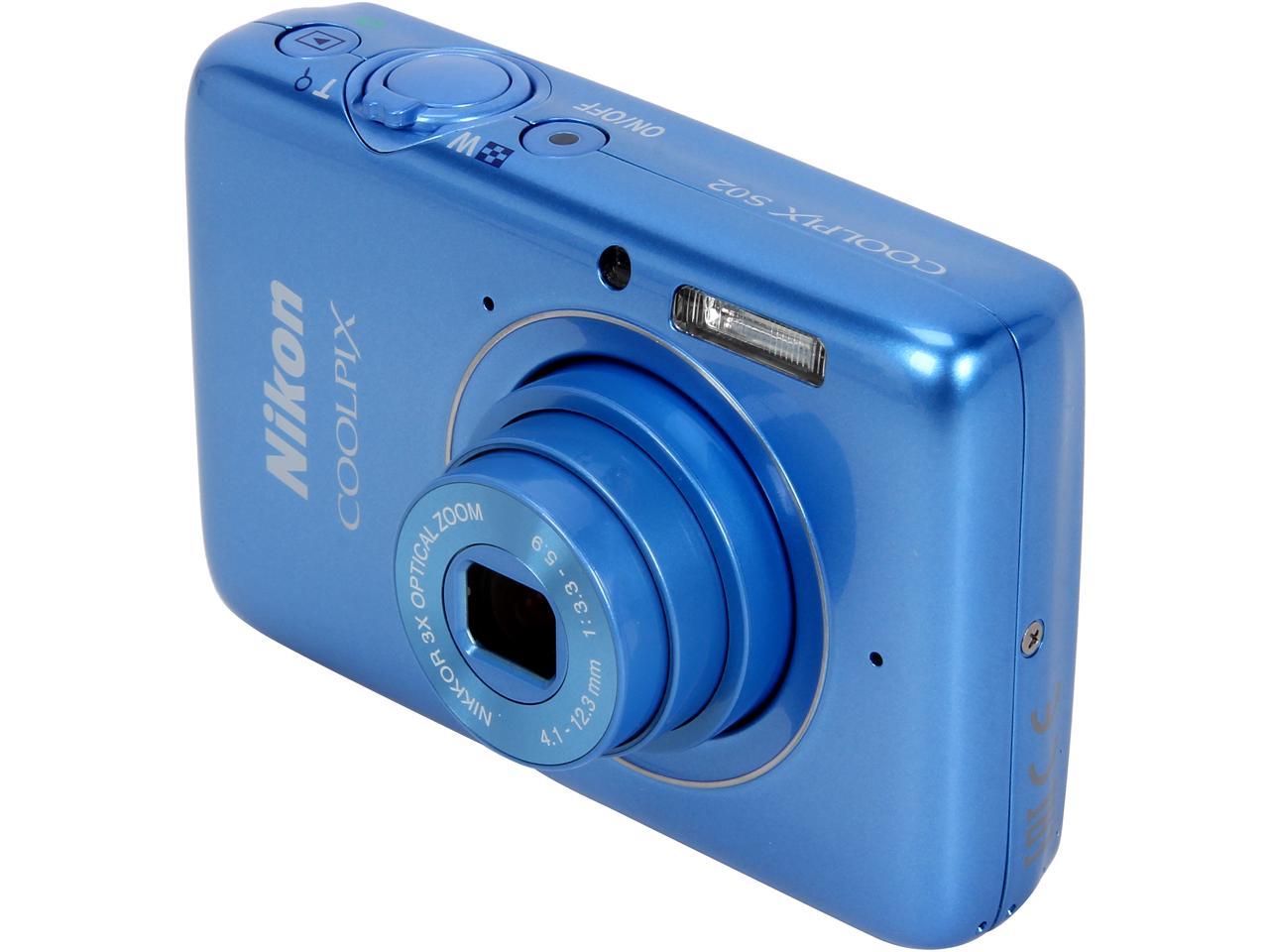 Nikon COOLPIX S02 Blue 13.2 MP Digital Camera HDTV Output - Newegg.com