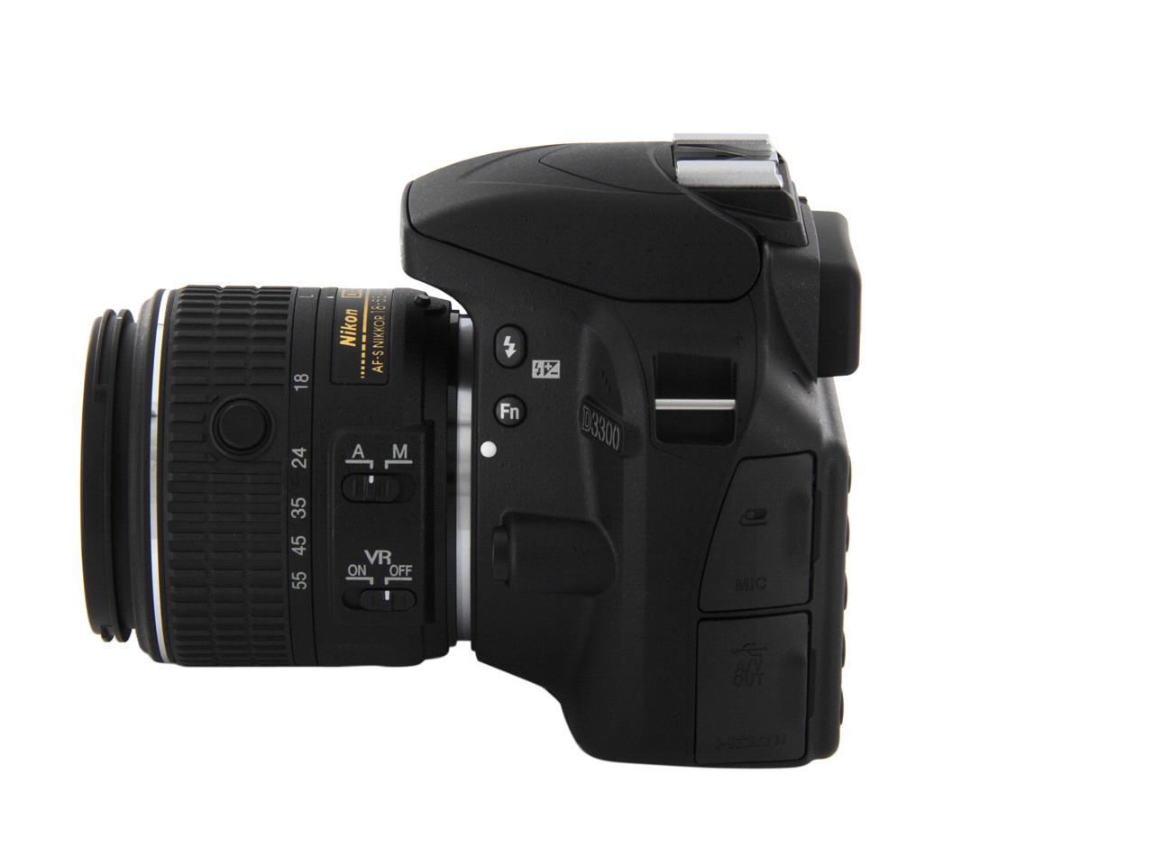 Nikon D3300 1532 Black Digital SLR Camera with 1855mm VR Lens