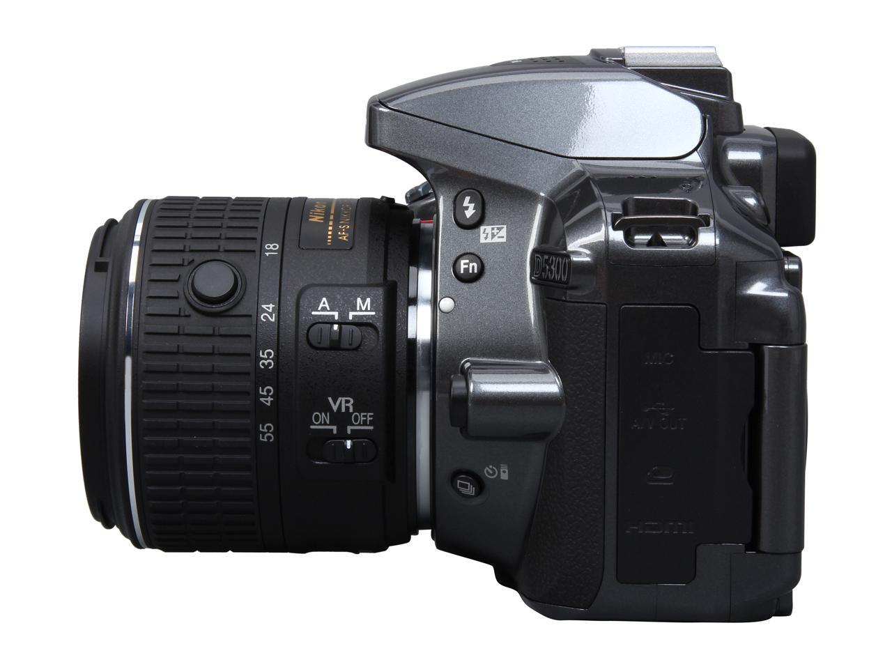 Nikon D5300 1524 Gray Digital SLR Camera with 1855mm Lens