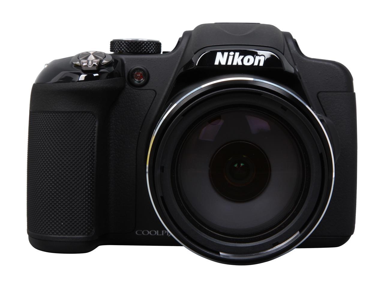 Nikon COOLPIX P600 Black 16.1 MP 24mm Wide Angle Digital Camera HDTV ...