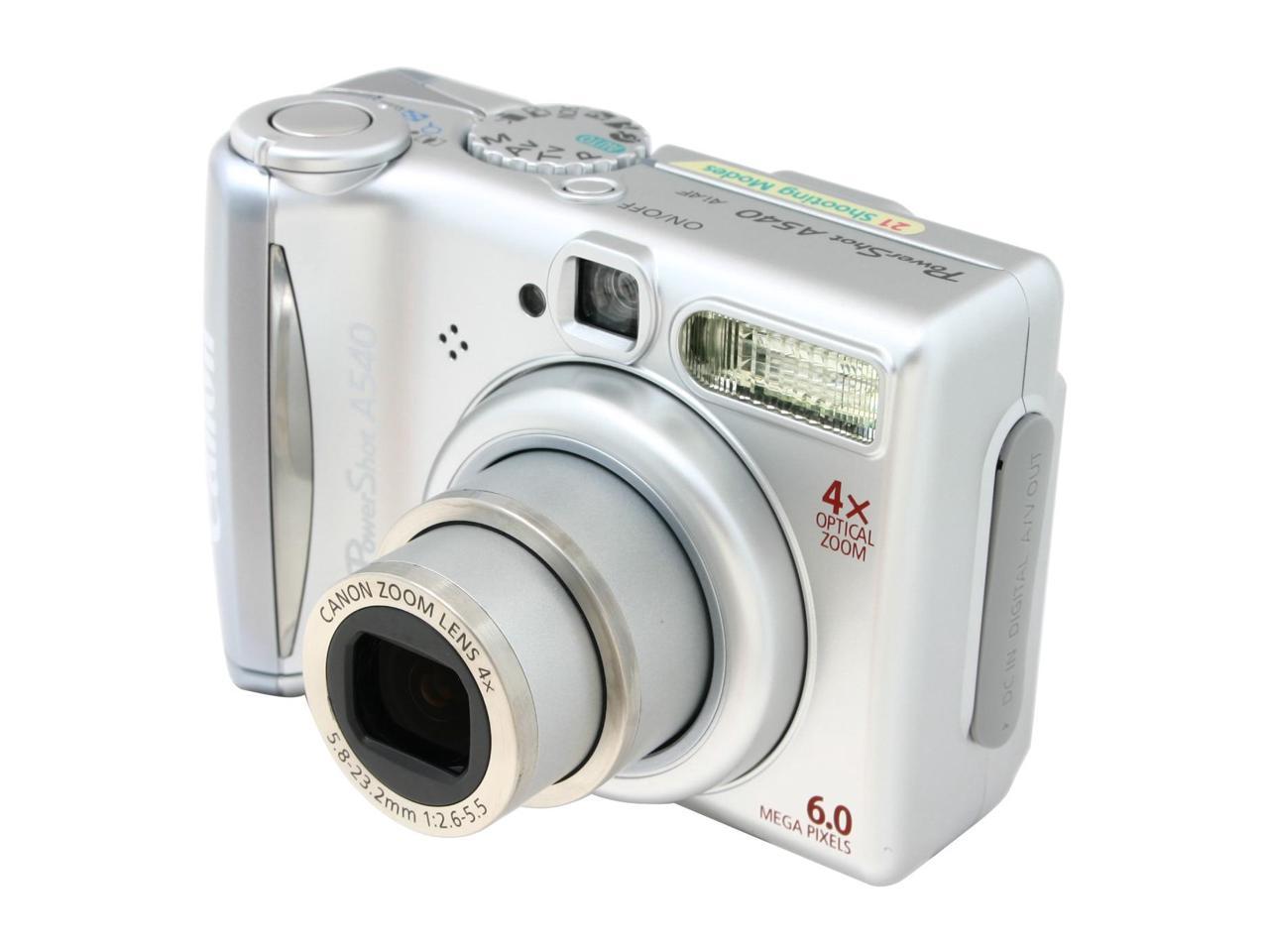 Canon PowerShot A540 Silver 6.0 MP Digital Camera - Newegg.com