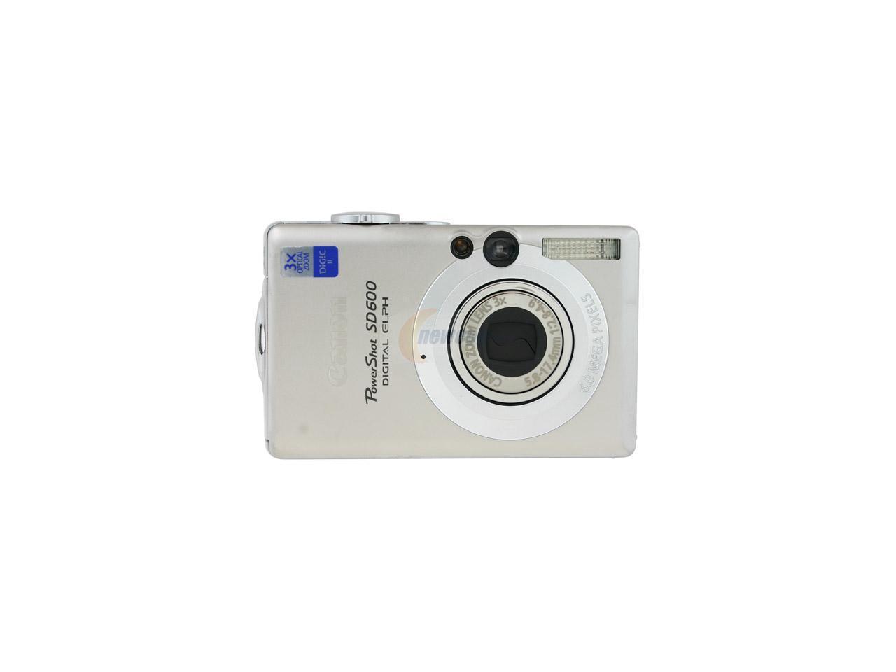 Canon PowerShot SD600 Silver 6.0 MP Digital Camera - Newegg.com