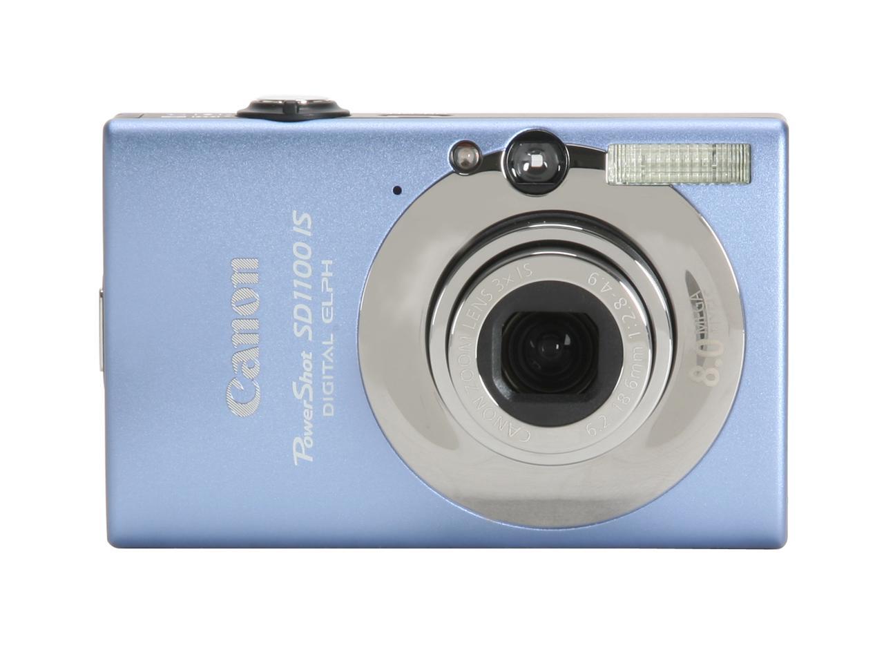 Canon PowerShot SD1100 IS Blue 8.0 MP Digital Camera - Newegg.com