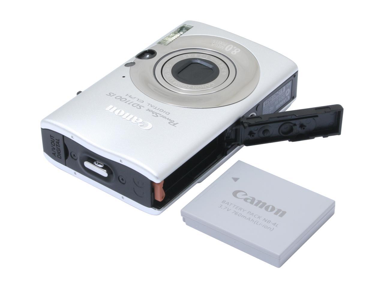 Canon PowerShot SD1100 IS Silver 8.0 MP Digital Camera - Newegg.com