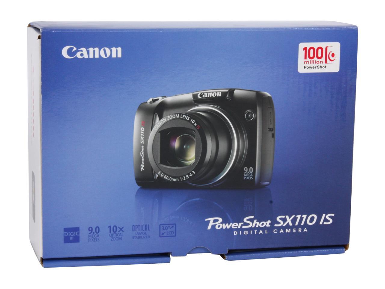 Canon PowerShot SX110 IS Black 9.0 MP Digital Camera