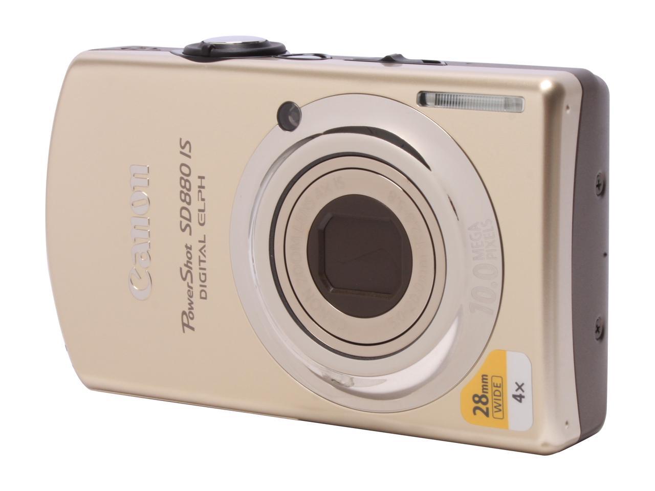 Canon PowerShot SD880 IS Gold 10 MP 28mm Wide Angle