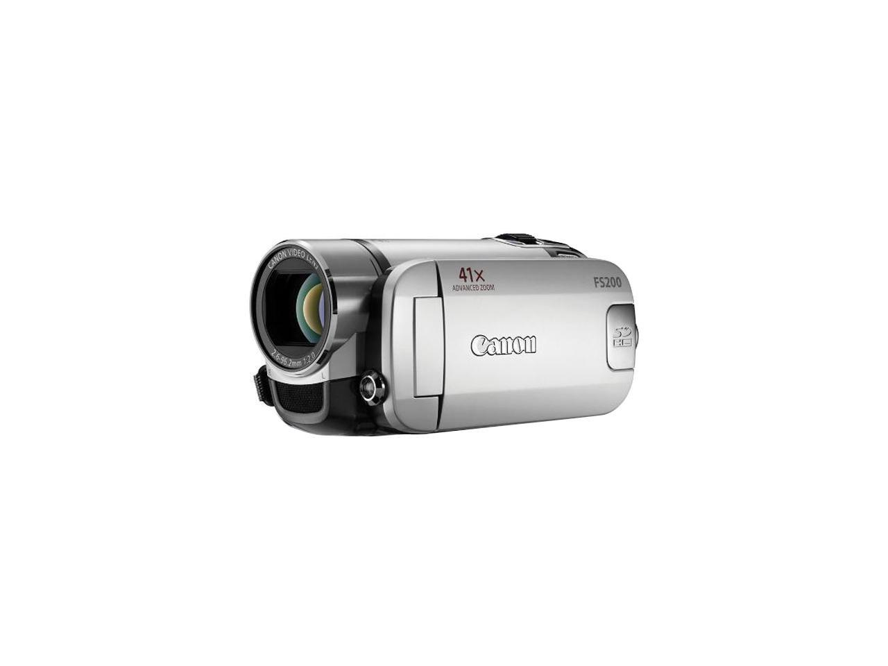 Canon FS200 Misty Silver 1/6" CCD 2.7" 123K 37X Optical Zoom Flash