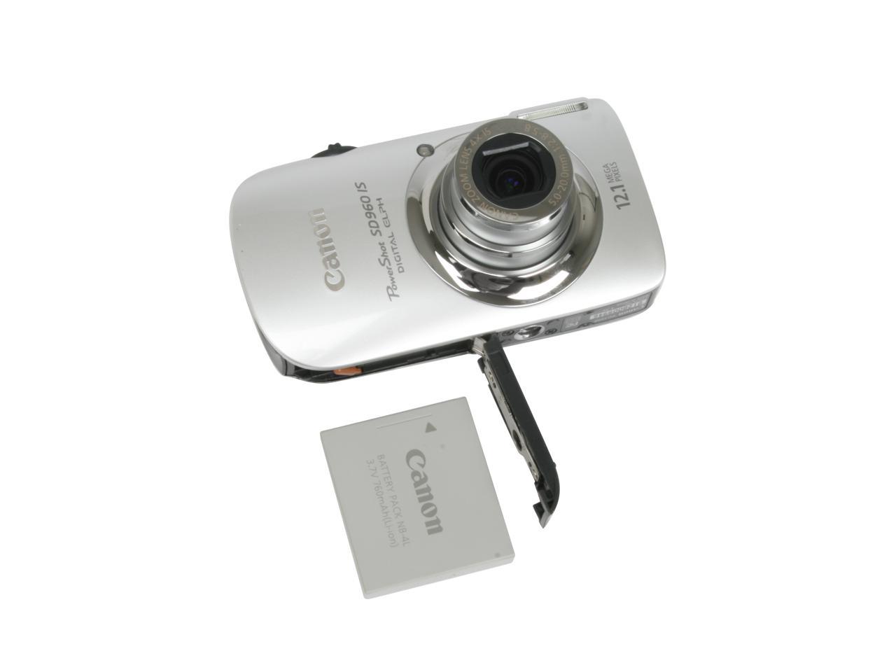 Canon PowerShot SD960 IS Silver 12.1 MP 28mm Wide Angle Digital Camera