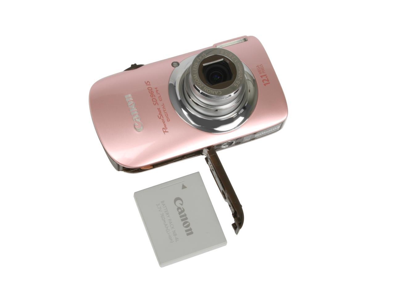 Canon PowerShot SD960 IS Pink 12.1 MP 28mm Wide Angle