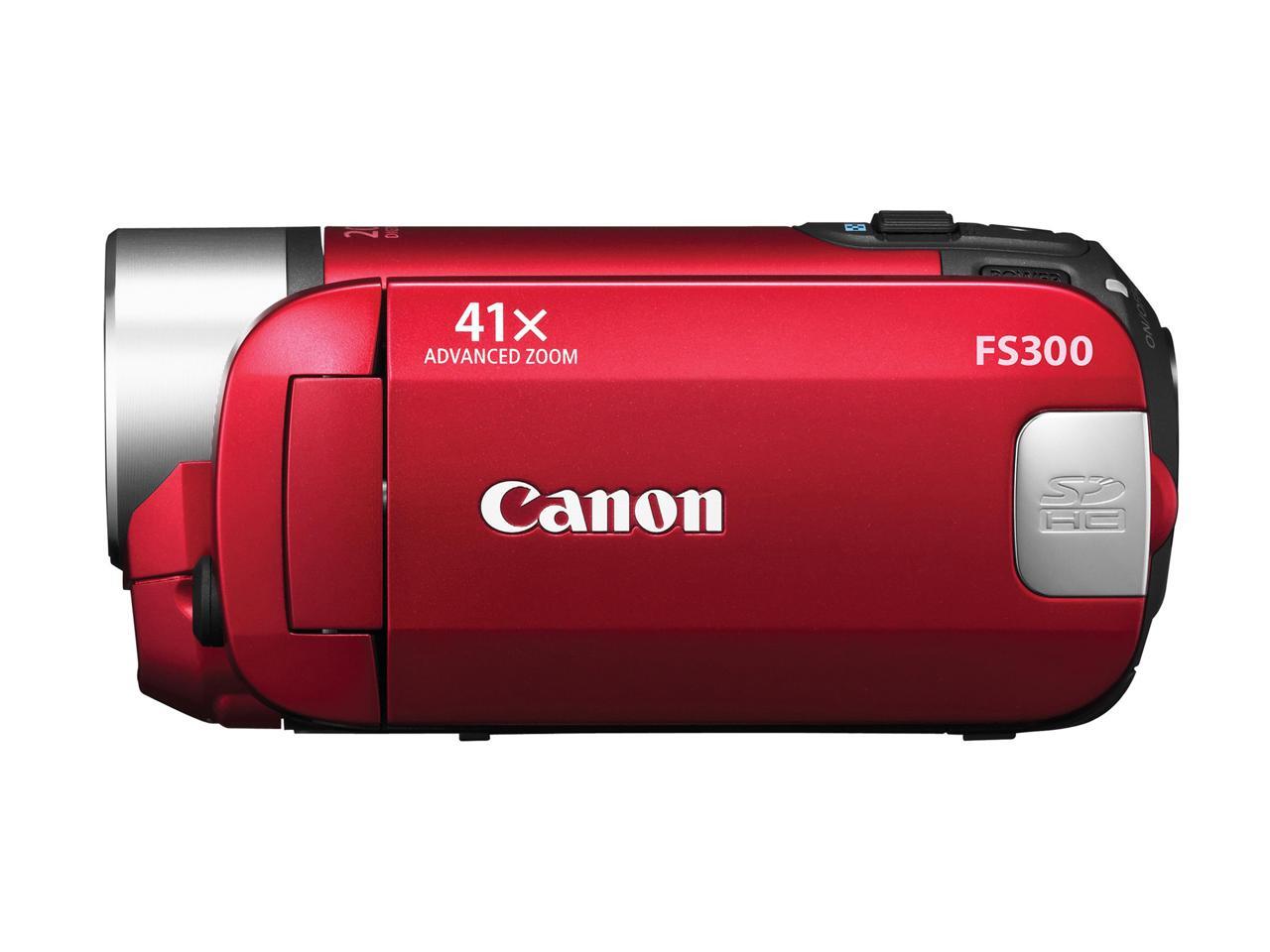 Canon FS300 Red 1/6" CCD 2.7" 123K LCD 41x Advanced Zoom (169 mode