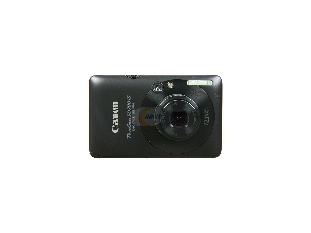 Refurbished Canon PowerShot SD780 IS Black 12.1 MP Digital Camera