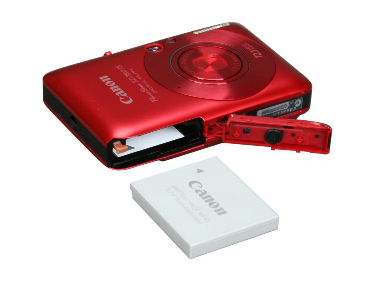 Refurbished Canon PowerShot SD780 IS Red 12.1 MP Digital Camera