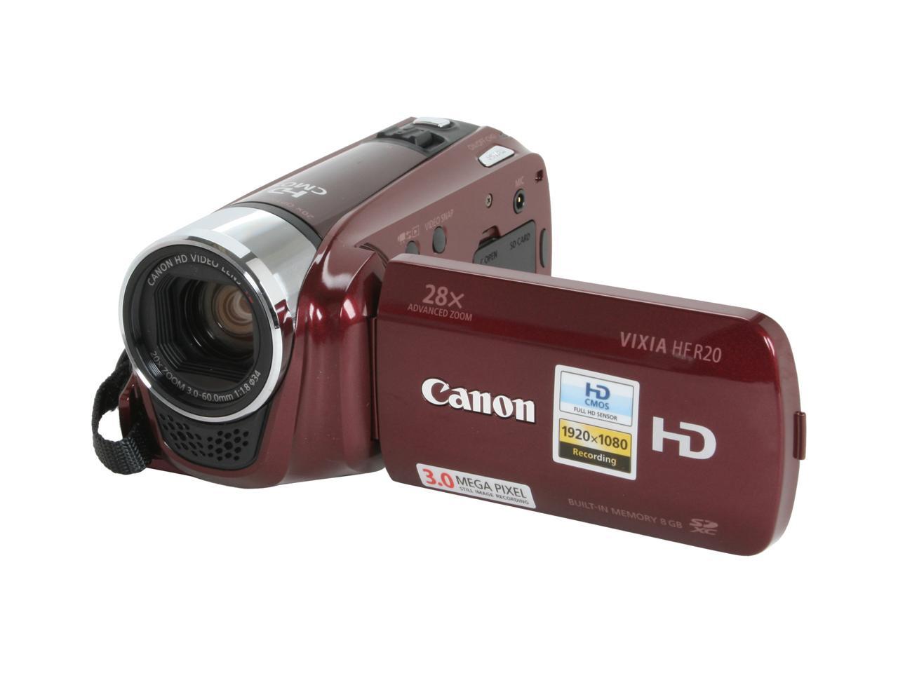 Canon VIXIA HF R20 Red High Definition HDD/Flash Memory Camcorder