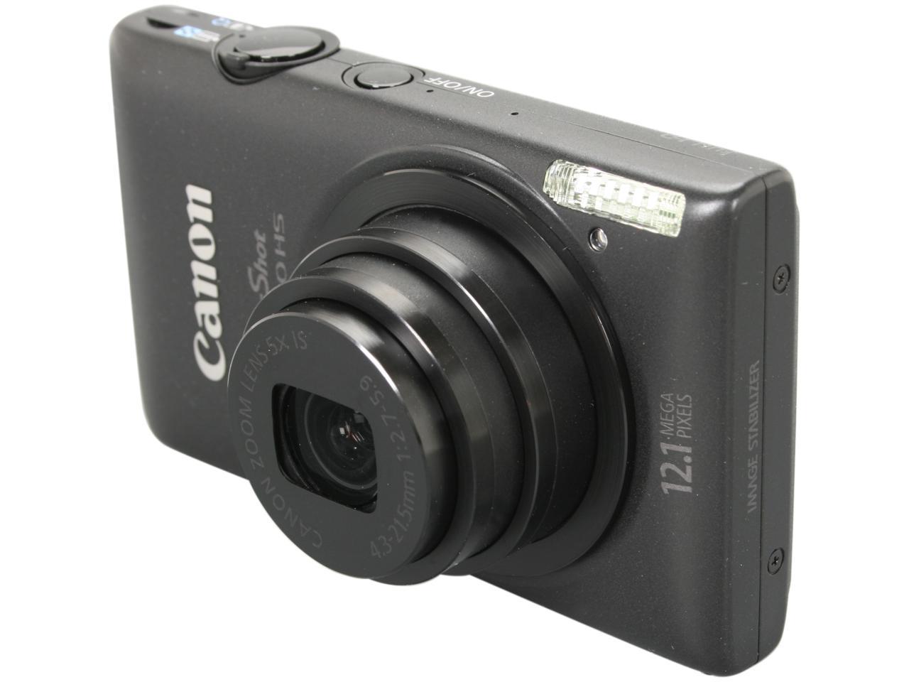 Canon ELPH 300 HS Black 12.1 MP 24mm Wide Angle Digital Camera - Newegg.com