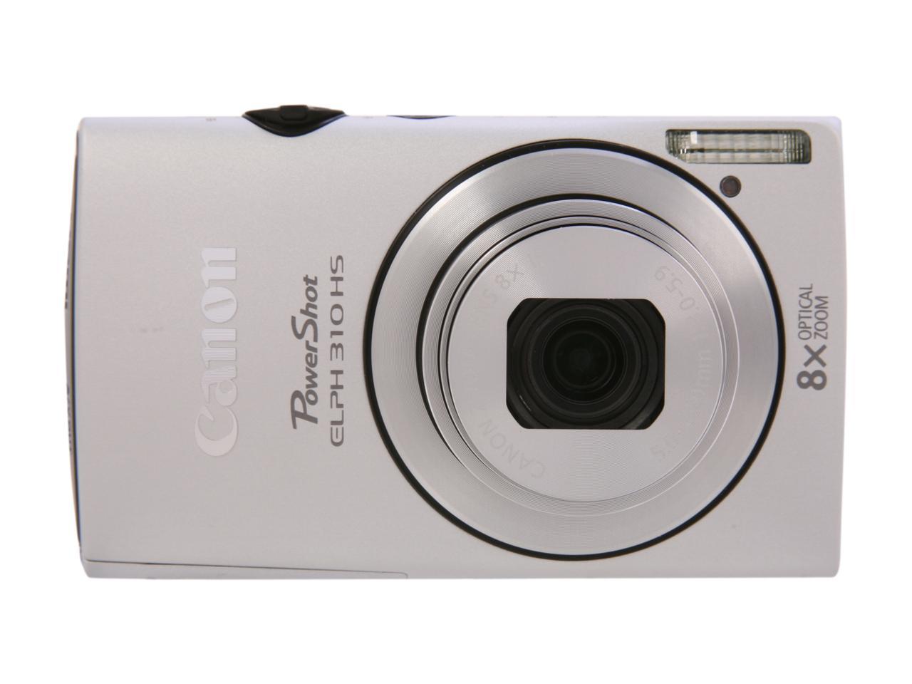 Canon PowerShot ELPH 310 HS Silver 12.1 MP 28mm Wide Angle Digital