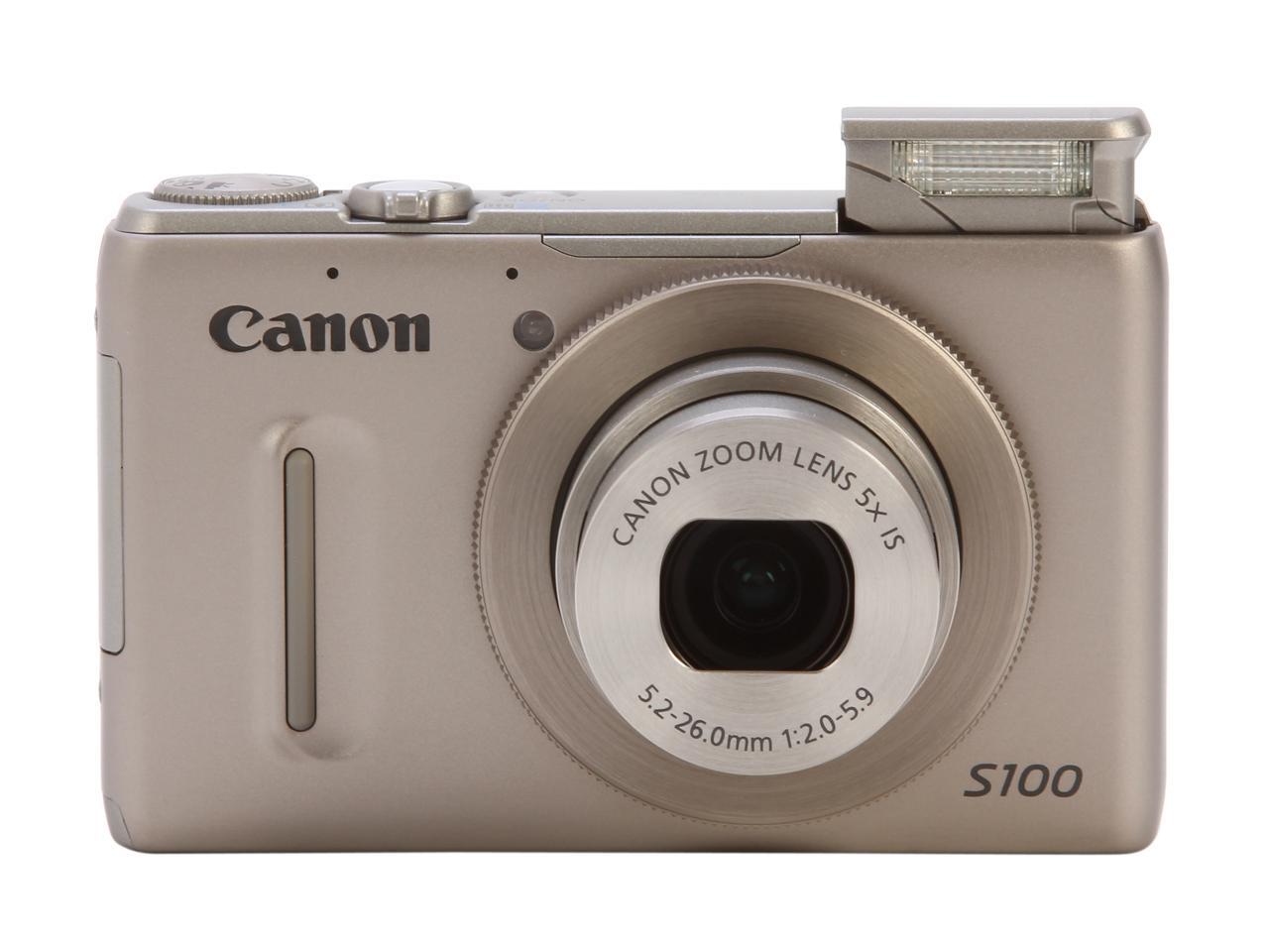 Canon PowerShot S100 Silver 12.1 MP 24mm Wide Angle Digital Camera