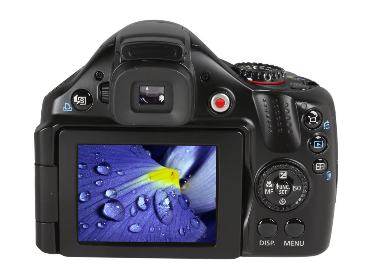 Canon PowerShot SX40 HS Black 12.1 MP 24mm Wide Angle Digital Camera