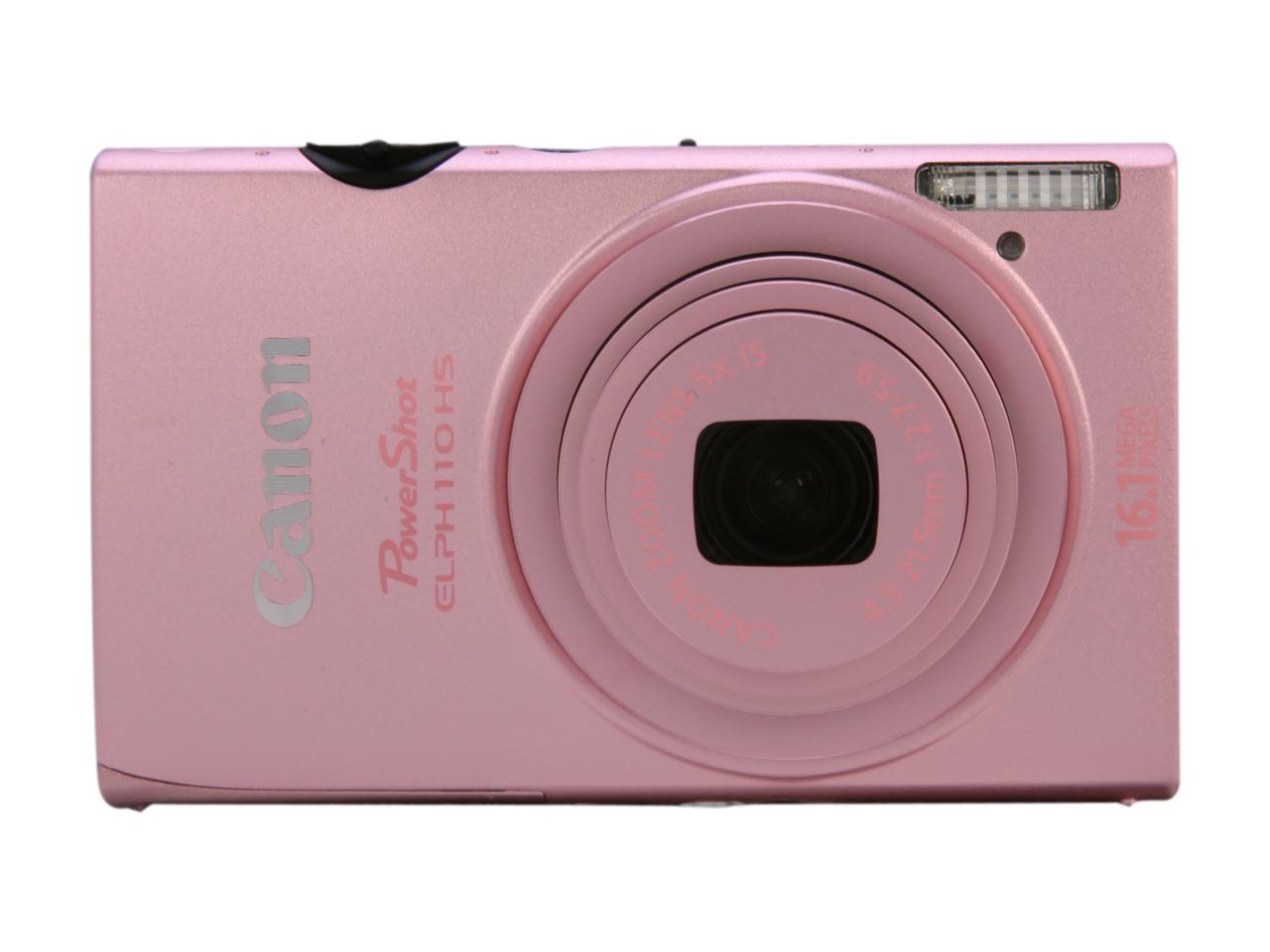 Canon ELPH 110 HS Pink 16.1 MP 24mm Wide Angle Digital Camera HDTV ...