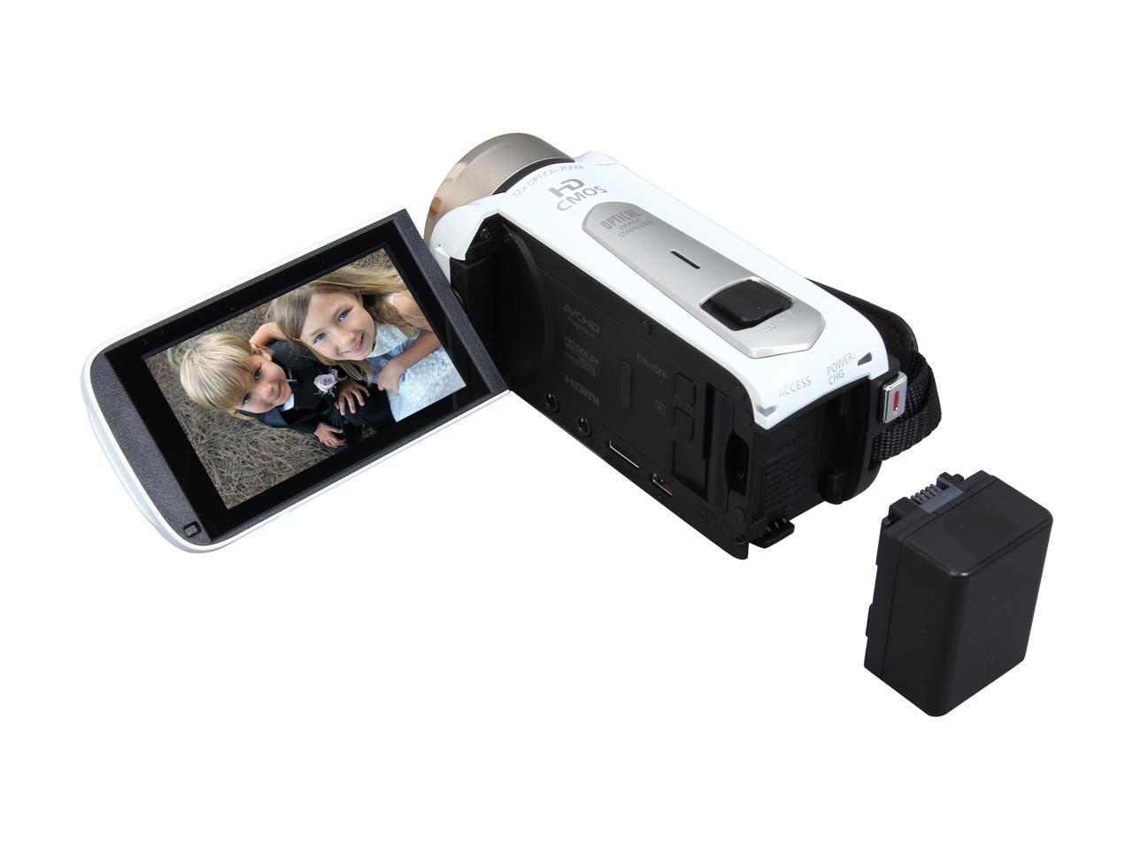 Canon VIXIA HF R500 9176B002 White Full HD HDD/Flash Memory Camcorder