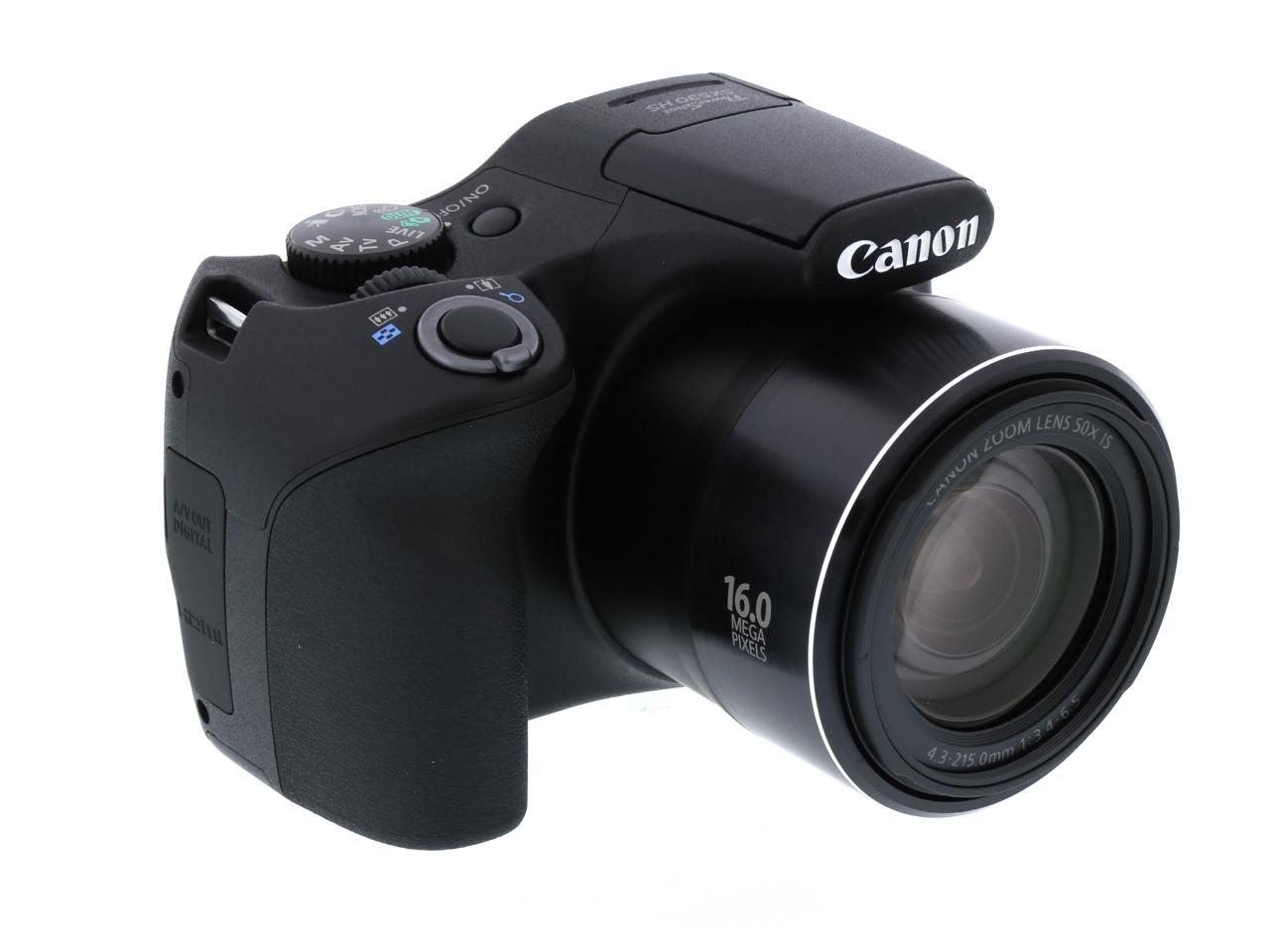 Canon SX530 HS Black 16 MP 50X Optical Zoom Wide Angle High-End, Advanced Digital Camera