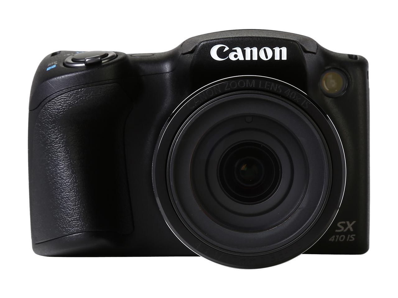 Canon PowerShot SX410 IS Black 20.0 MP 24mm Wide Angle Digital Camera