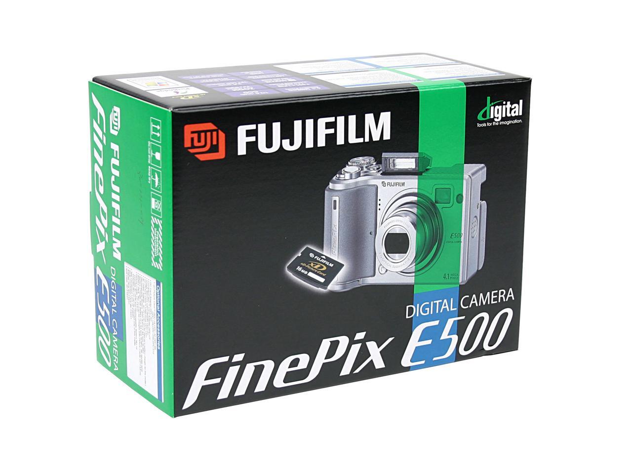 FUJIFILM FinePix E500 Silver 4.1MP 28mm Wide Angle Digital Camera