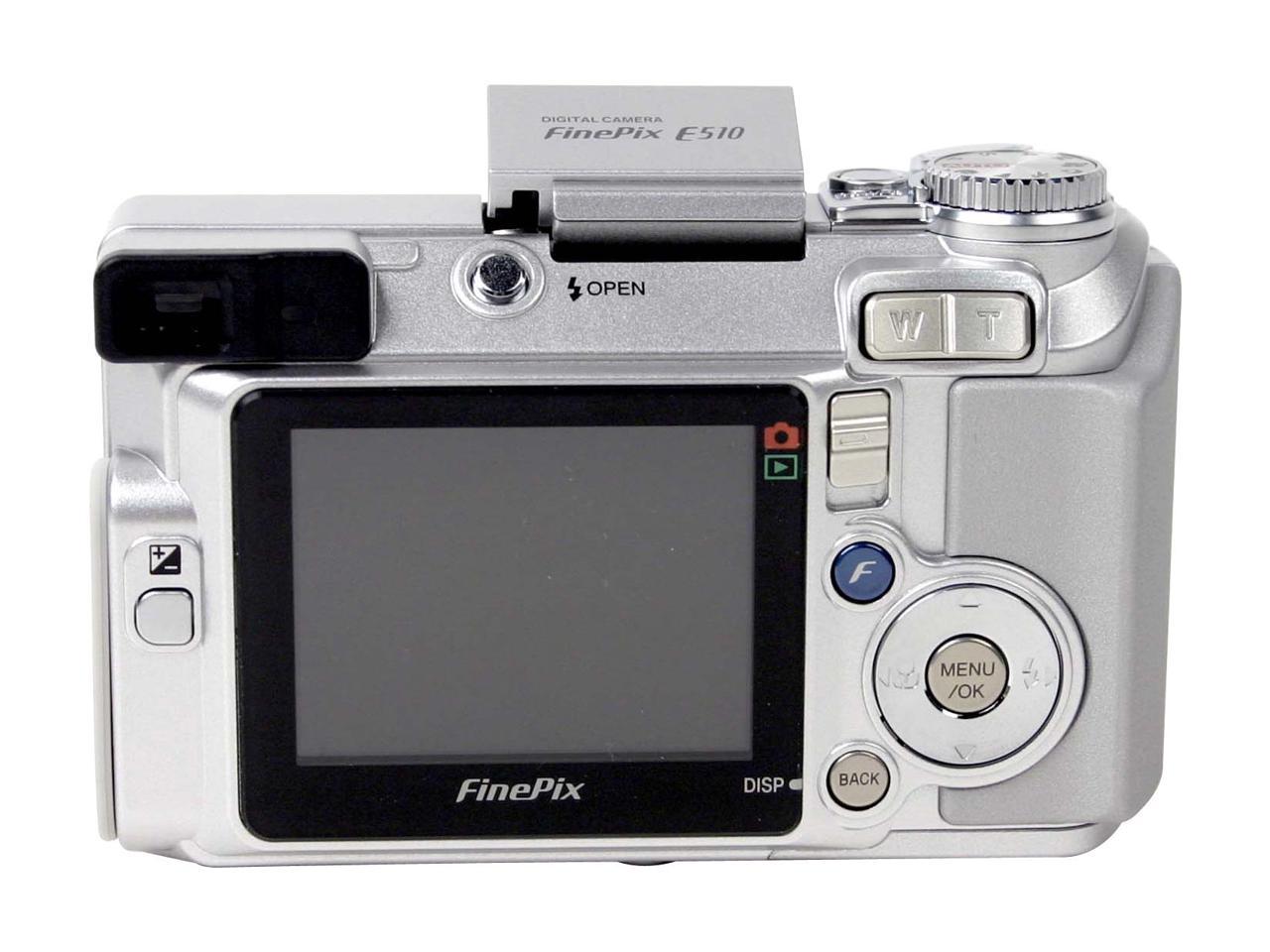 Zuidoost Netto sensor FUJIFILM FinePix E510 Silver 5.2MP 28mm Wide Angle Digital Camera -  Newegg.com