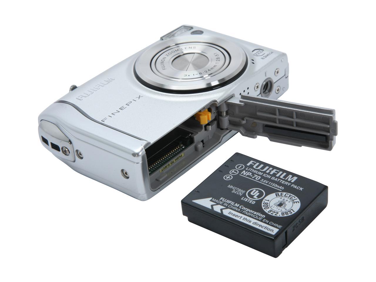 Refurbished: FUJIFILM FinePix F40fd Silver 8.3 MP Digital Camera ...