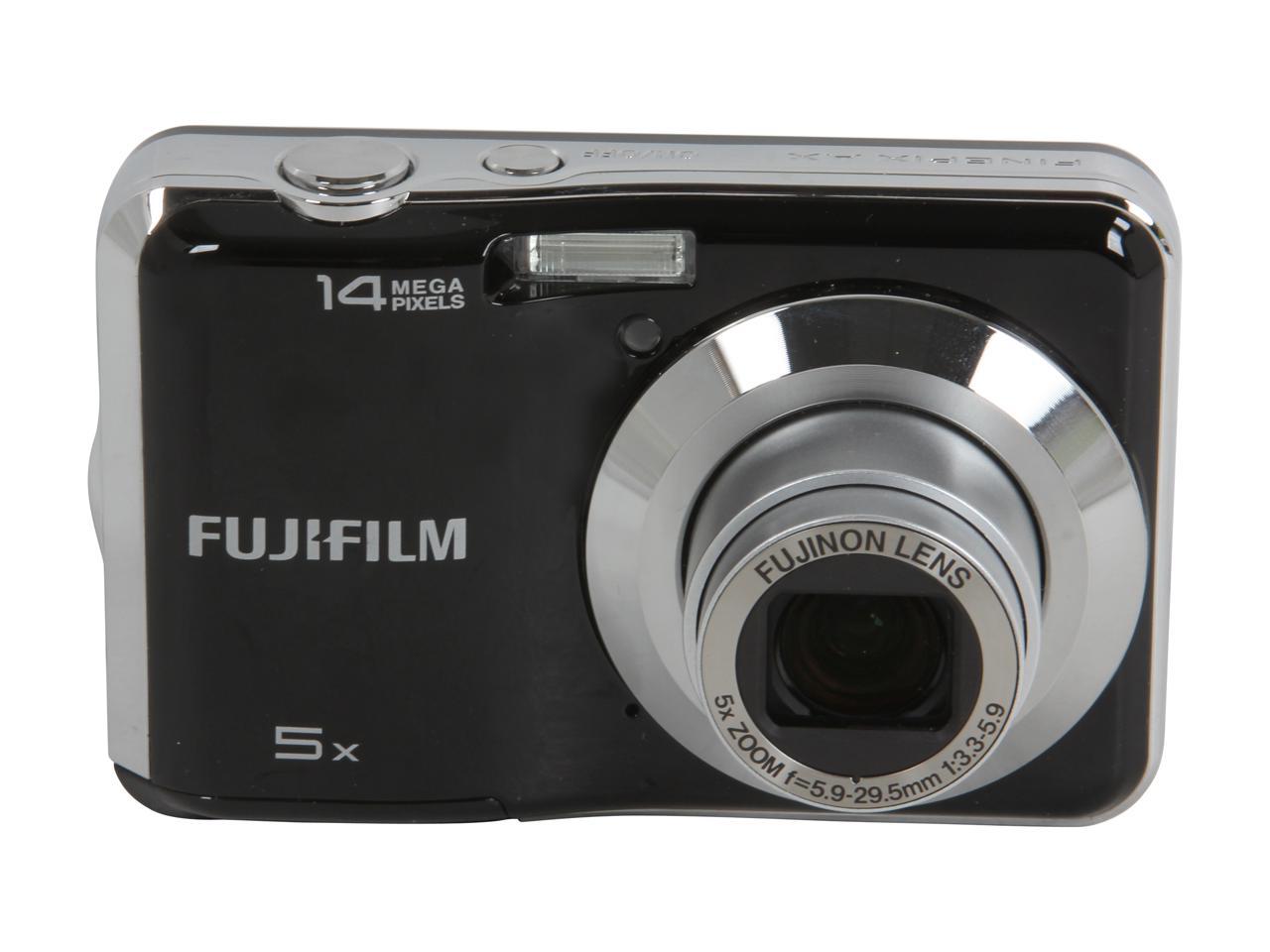 Refurbished: FUJIFILM AX300 Black 14.0 MP Wide Angle Digital Camera ...