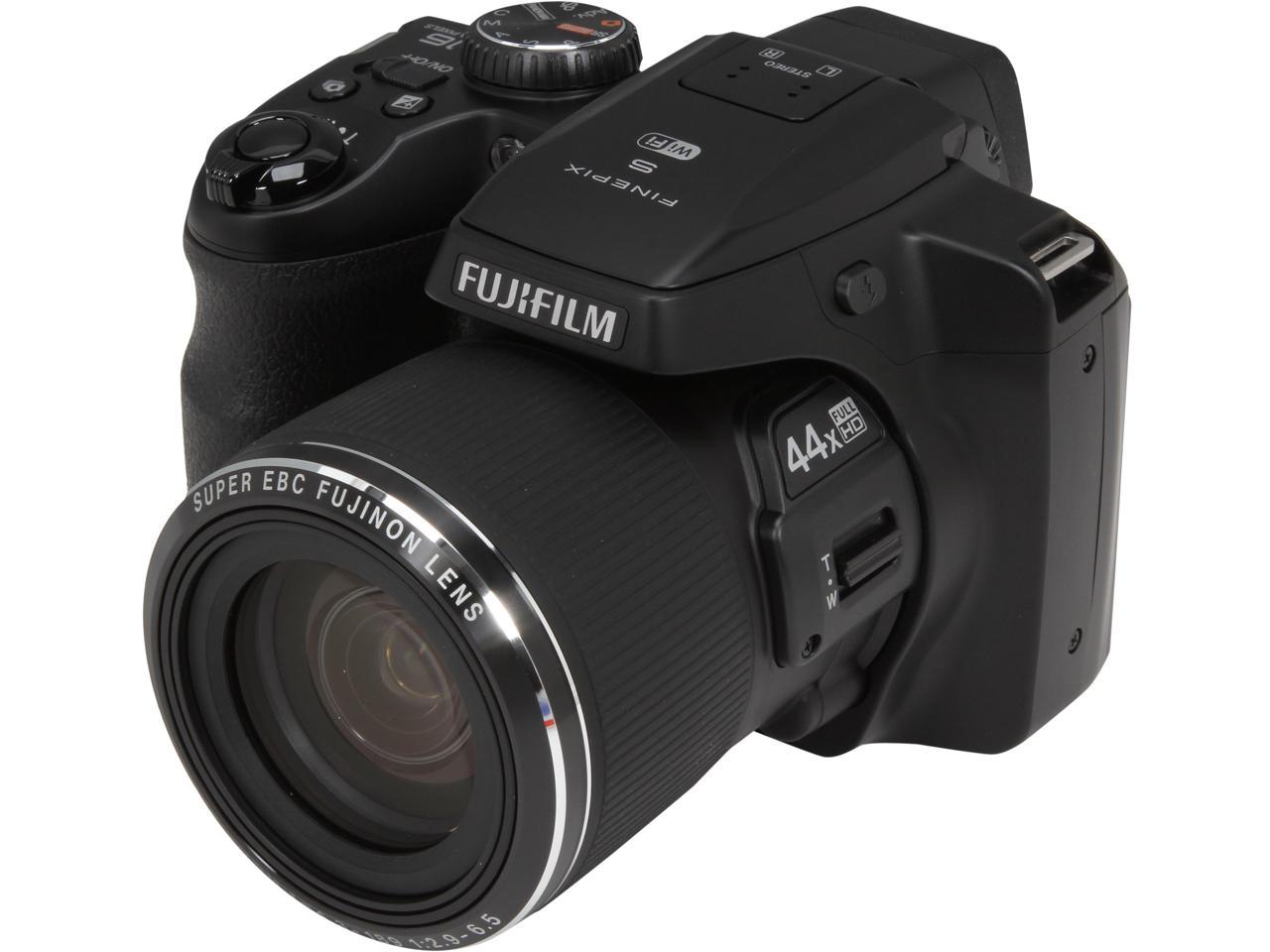 kleding stof landheer Stimulans FUJIFILM FinePix S8400W Black 16.2 MP 24mm Wide Angle Digital Camera HDTV  Output - Newegg.com