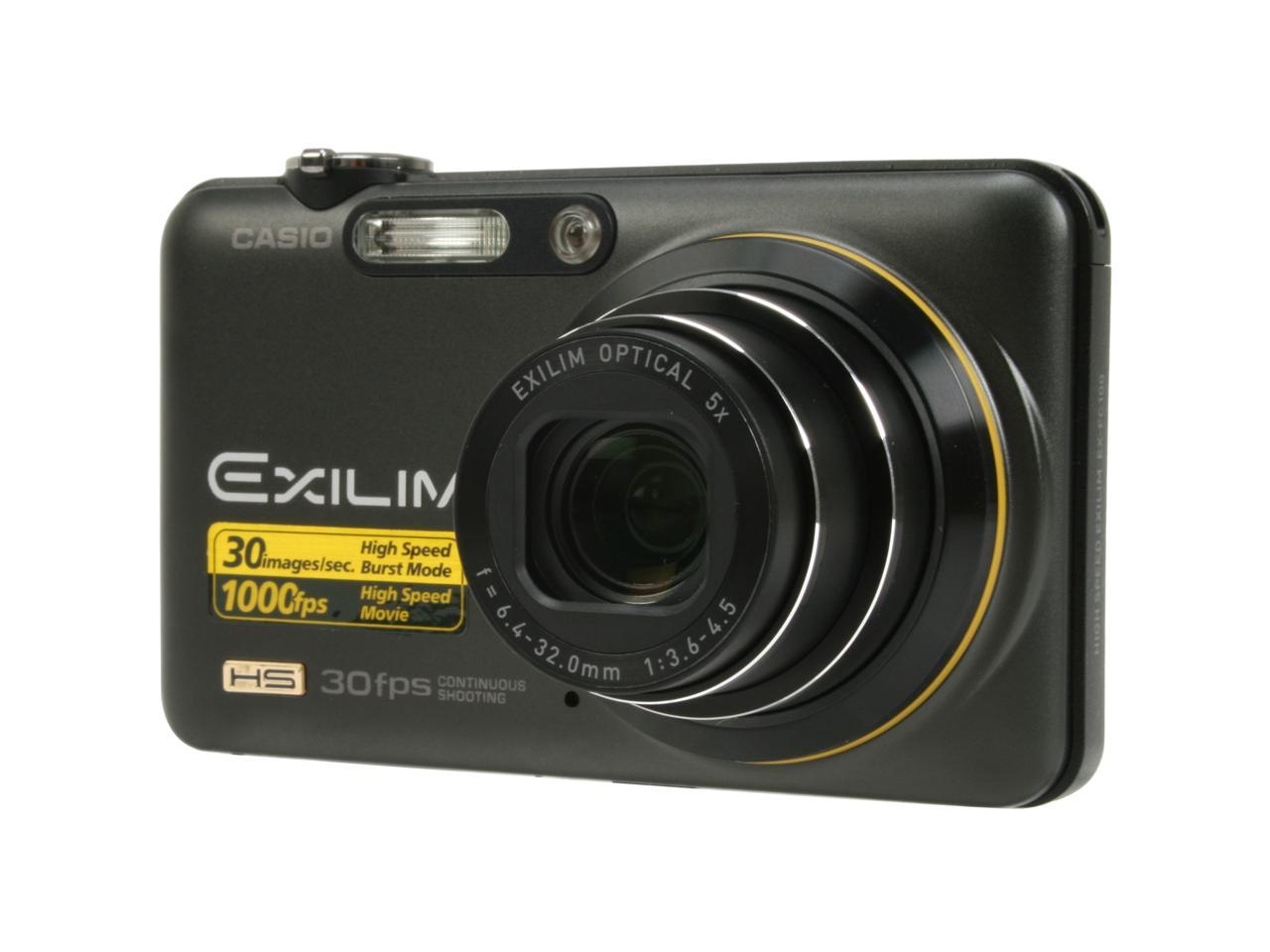 roze Verplicht afstand CASIO EXILIM EX-FC100 Black 9.1 MP Digital Camera - HIGH-SPEED - Newegg.com