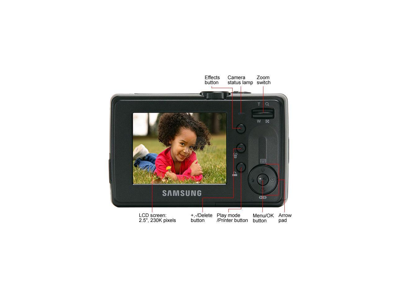 SAMSUNG S730 Black 7.2 MP Digital Camera