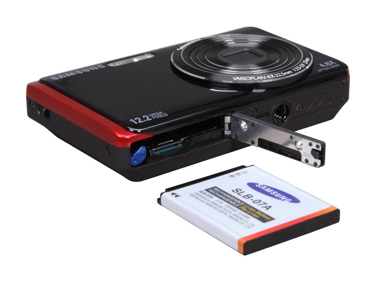 SAMSUNG DualView TL220 Black/Red 12.2 MP 27mm Wide Angle Digital Camera