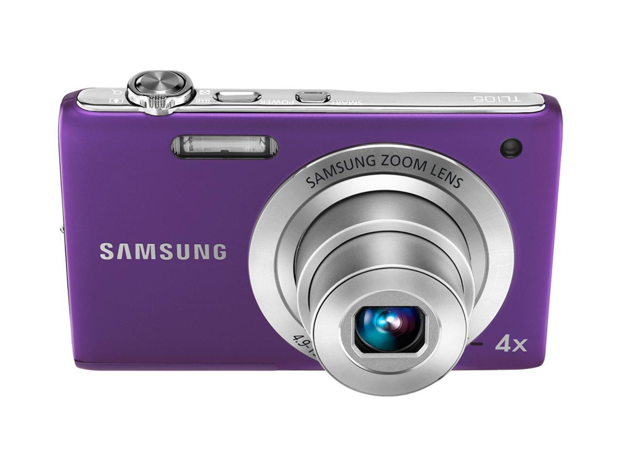 SAMSUNG TL105 Purple 27.5mm Wide Angle Digital Camera