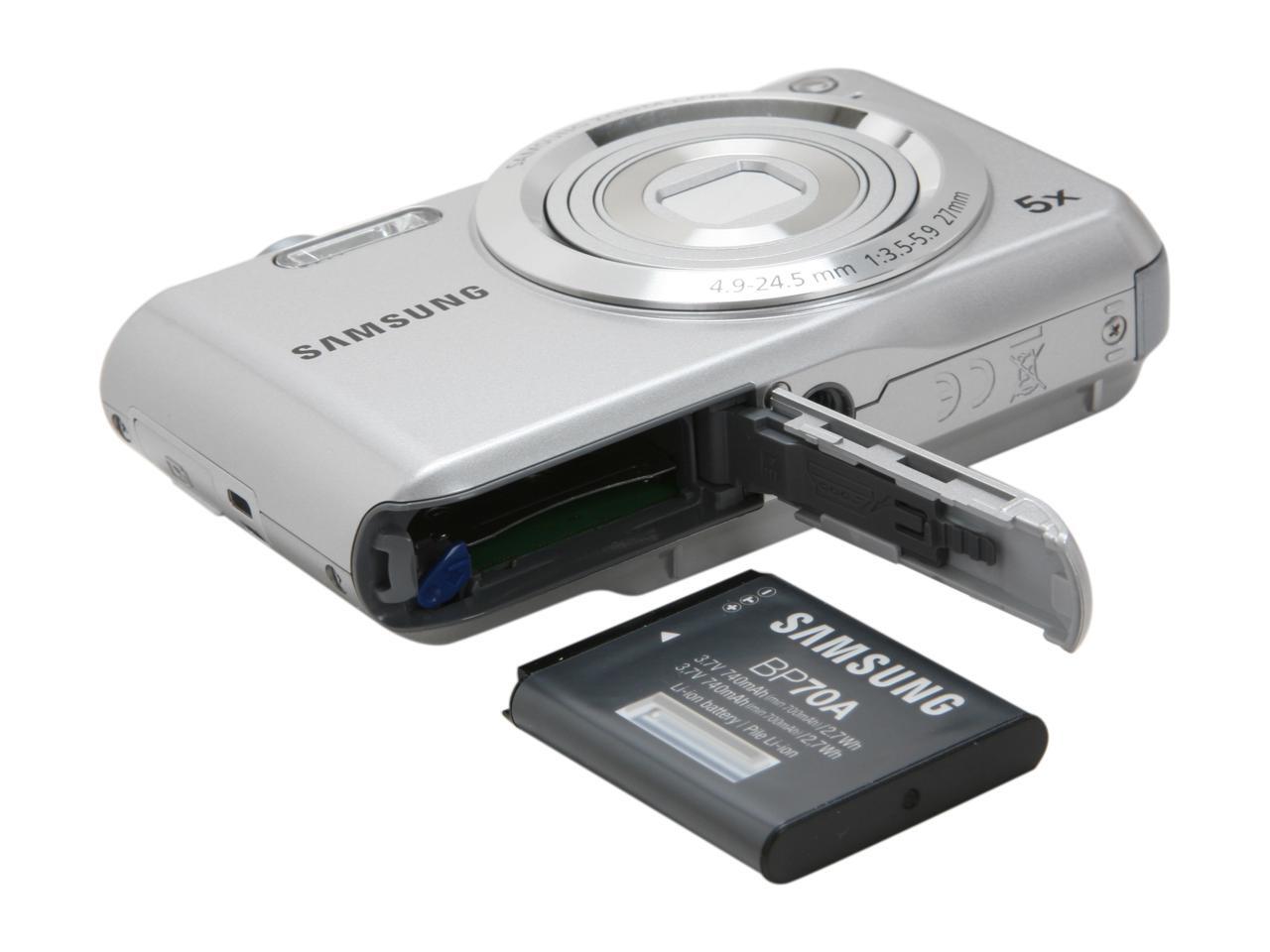 Open Box SAMSUNG SL50 Silver 10.2 MP 27mm Wide Angle Digital Camera