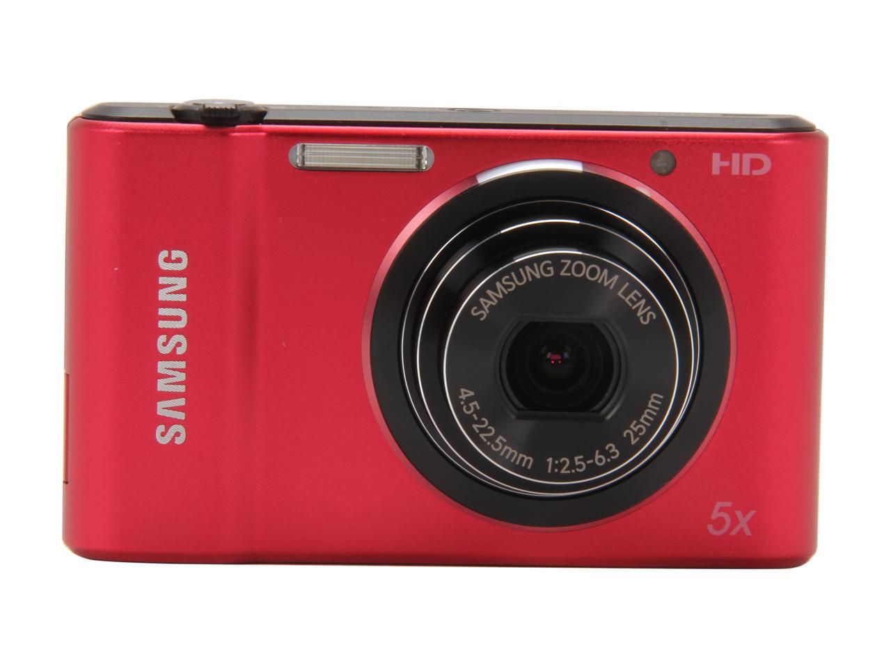 Refurbished SAMSUNG ST66 Red 16.1 MP 25mm Wide Angle Digital Camera