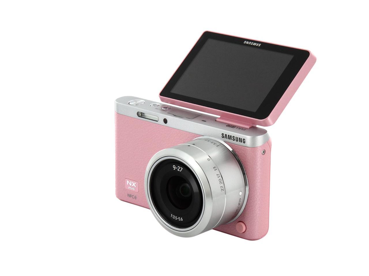 Samsung Nx Mini Ev Nxf1zzb2qus Pink Smart Camera With 9 27mm Lens And Flash